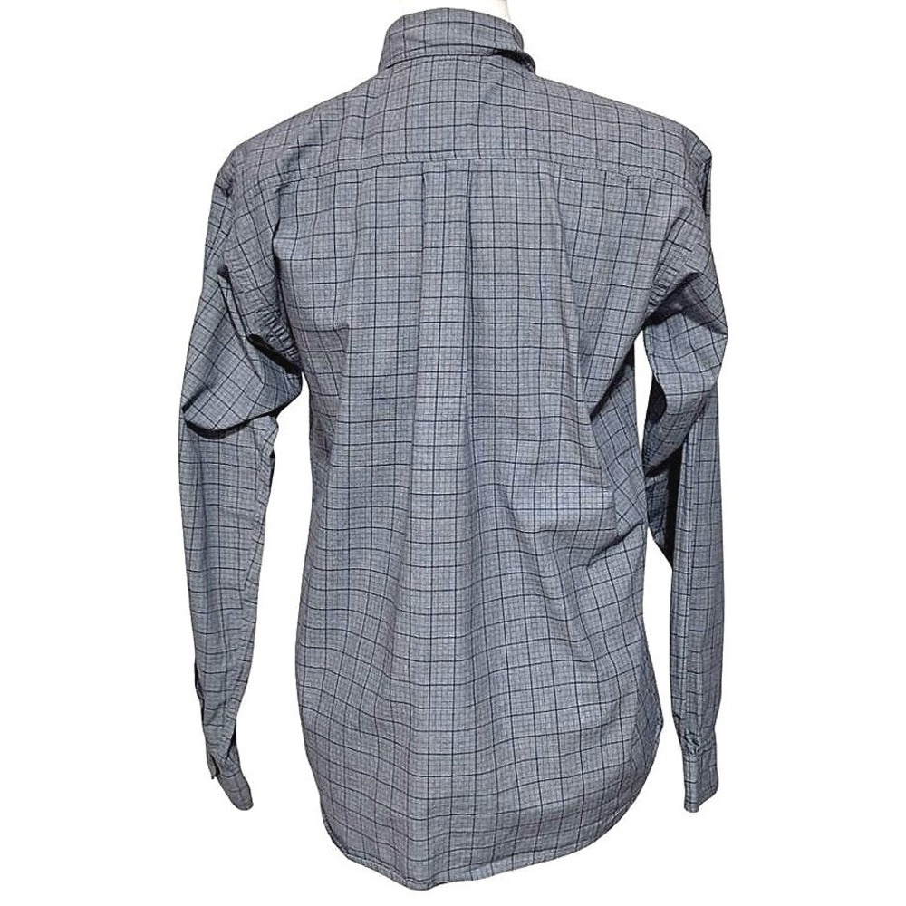 Gorpcore Patagonia Button Down Shirt Women Small Blue Grey Plaid Organic Cotton - Picture 2 of 11